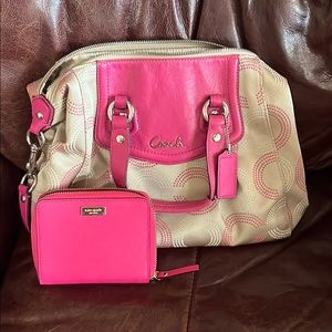 Coach bag and Kate Spade wallet